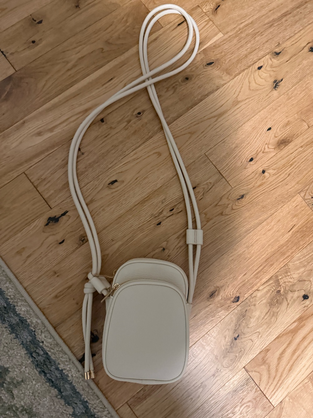 Anthropologie Cream Crossbody Mini Bag